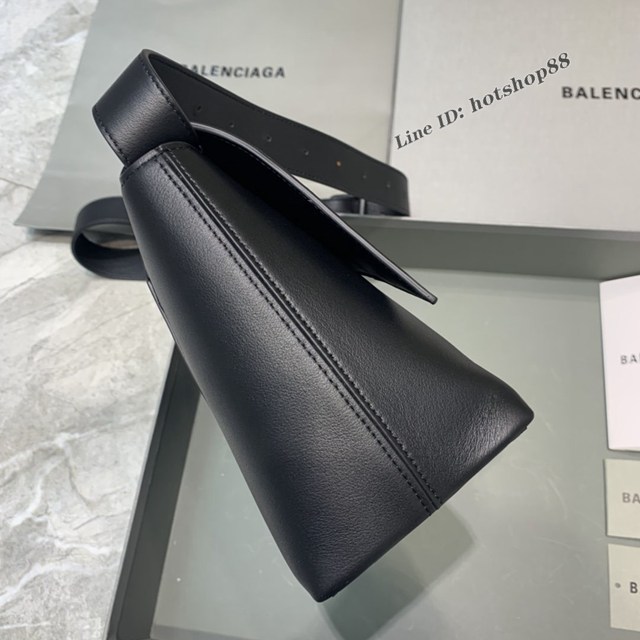 Balenciaga巴黎世家專櫃爆款大號黑色配黑扣Hourglass沙漏包 fyj1822